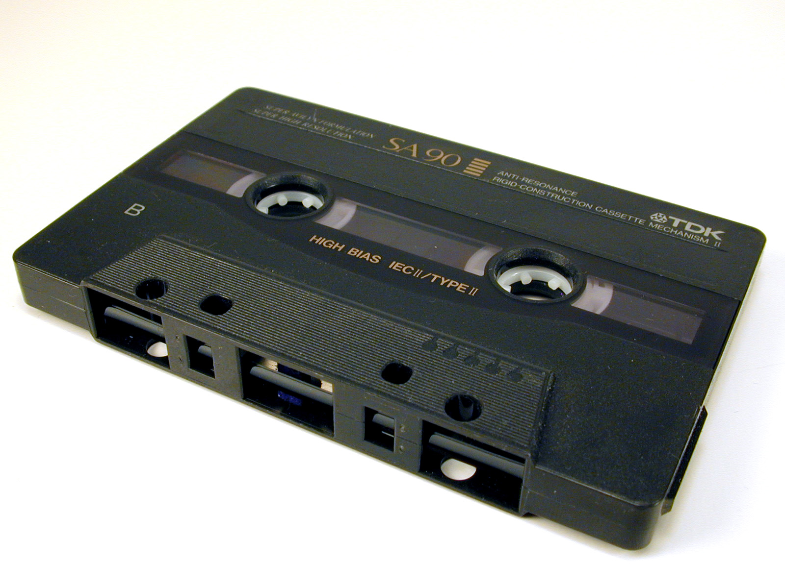 black cassette tape